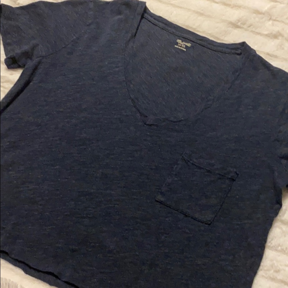 MADEWELL BLUE CROP TOP